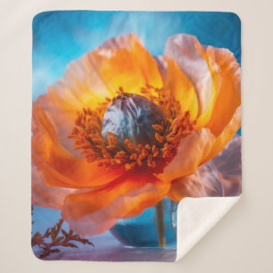 Orange Blume Sherpadecke