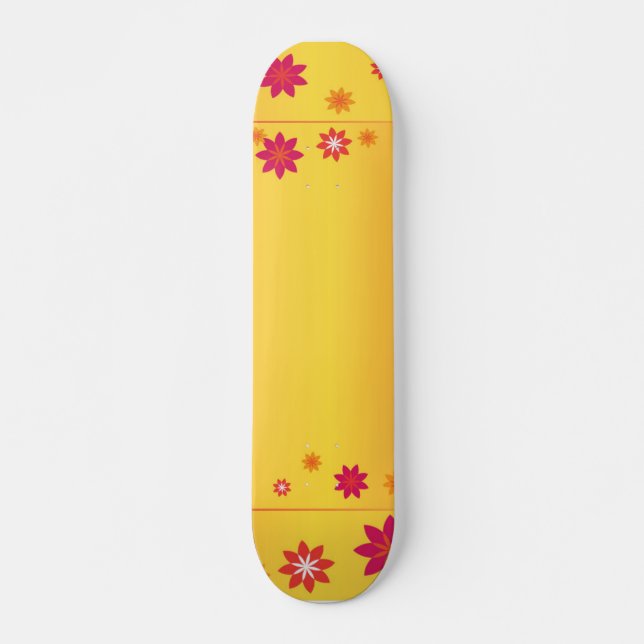 Orange Blume Skateboard (Vorne)
