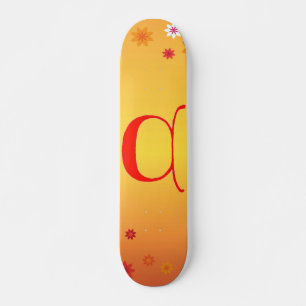 Orange Blume Skateboard