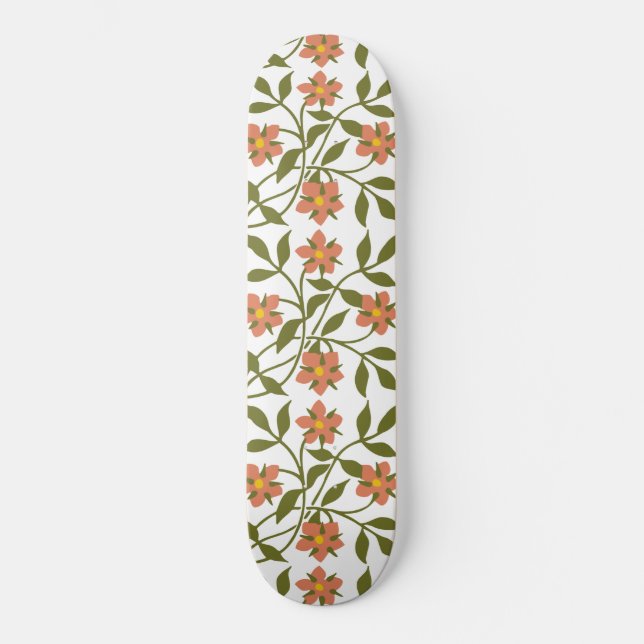 ORANGE-BLUME SKATEBOARD (Vorderseite)