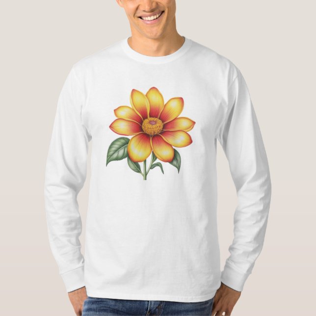 Orange Blume T-Shirt (Vorderseite)
