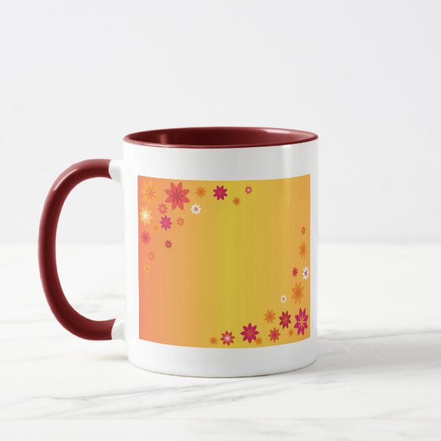 Orange Blume Tasse (Links)