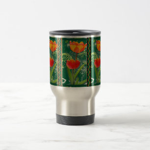 Orange Blume Tasse