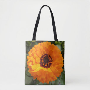 Orange Blume Tote Bag