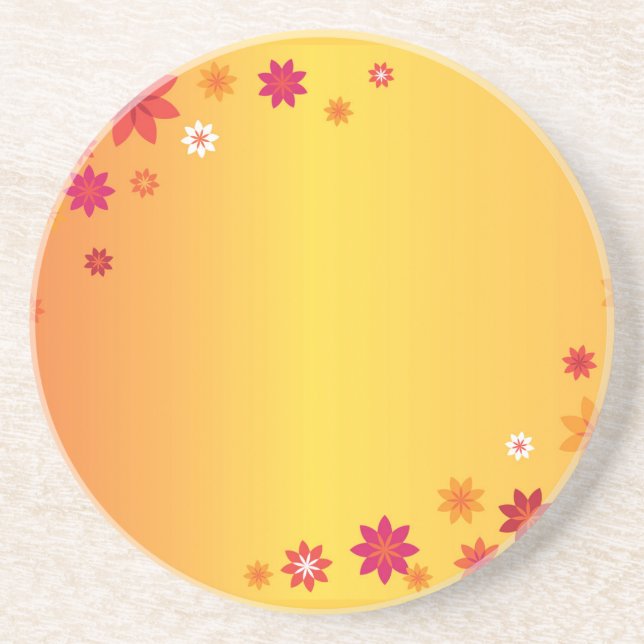 Orange Blume Untersetzer (Vorne)