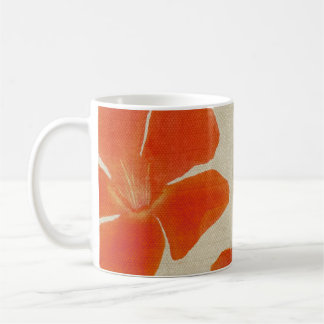 Orange Blumen-Druck-Tasse Kaffeetasse