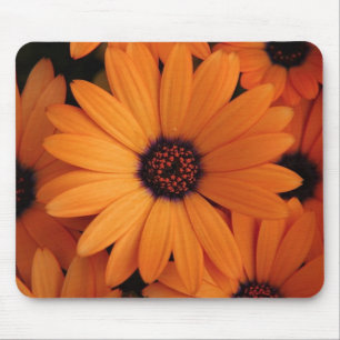 Orange Blumen Mousepad