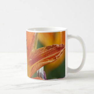 Orange Blumen-Tasse Kaffeetasse