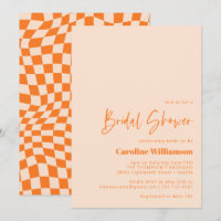 Orange Blush Abstraktes Brautparty