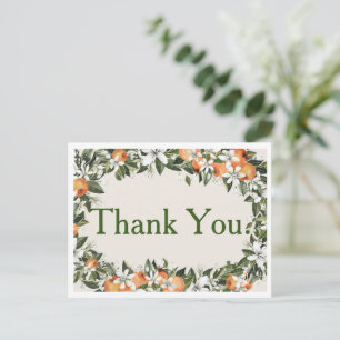 Orange & Blüten Elegante Blumen Postkarte