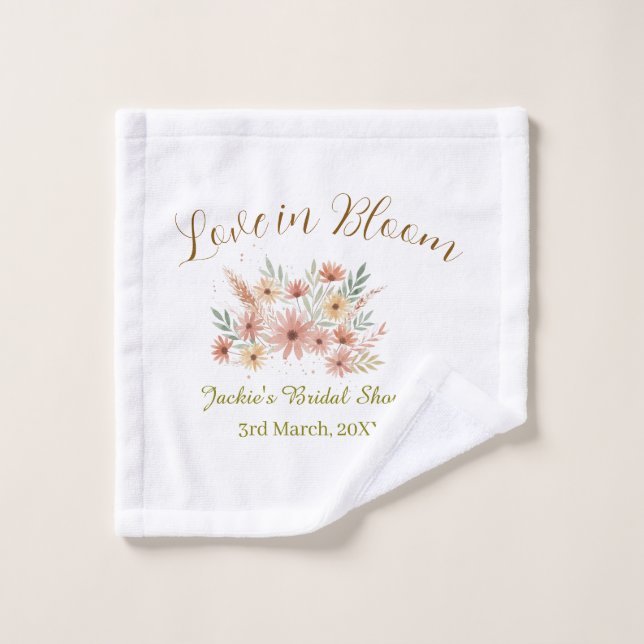 Orange Boho-Liebe-in-Bloom-Junggesellinnenabschied Waschlappen (Waschlappen)