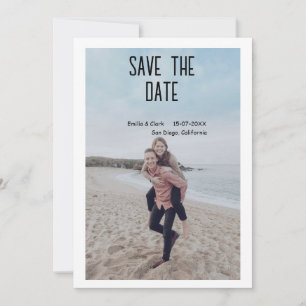 orange boho Save the Date QR Website-Namen phot hi Einladung
