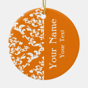 Orange Bold Damask w/ name at Emporiomoffa Keramikornament