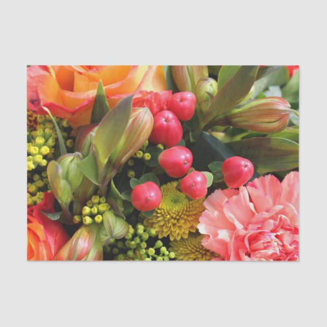 Orange Bouquet Seidenpapier (Vorderseite)