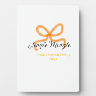 Orange bow jingle Mingle retro boho family namdate Fotoplatte