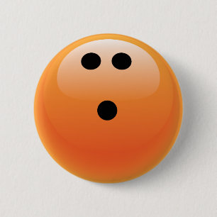 ORANGE BOWLINGS-BALL BUTTON