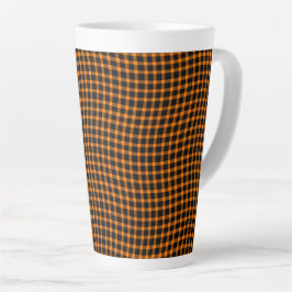 Orange-braun kariertes nahtloses Muster Milchtasse