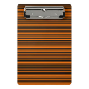 Orange Braun Schwarze Streifen Mini Klemmbrett