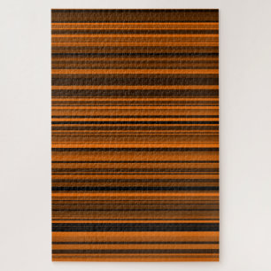 Orange Braun Schwarze Streifen Puzzle