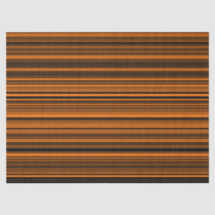 Orange Braun Schwarze Streifen Seidenpapier