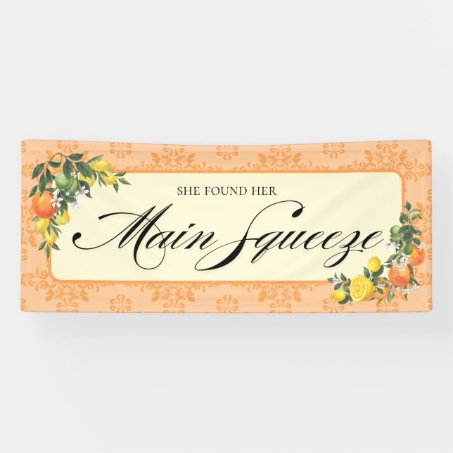 Orange Brautparty-Banner Banner (Horizontal)