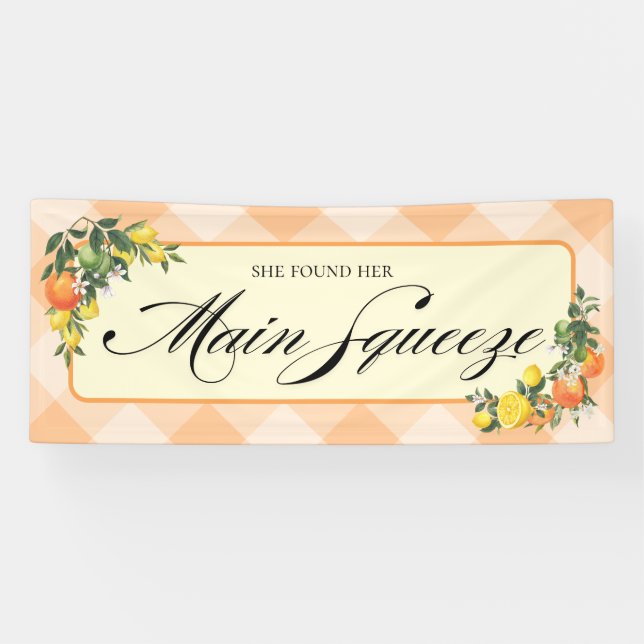 Orange Brautparty-Banner Banner (Horizontal)