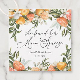 Orange-Brautparty Geschenkanhänger