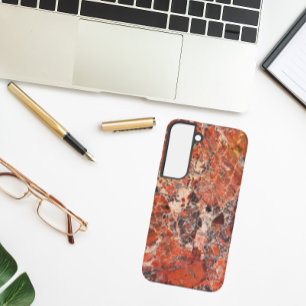 Orange Brecciated Jasper Stone Pattern Samsung Galaxy Hülle