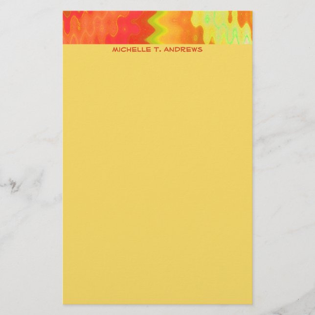 Orange Briefpapier (Vorderseite)