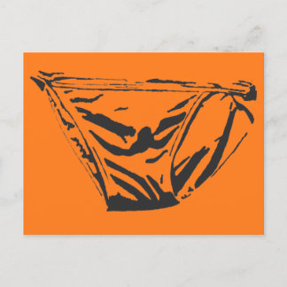 Orange Briefs Postcard Postkarte
