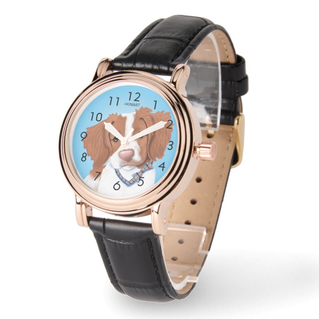 Orange Brittany Wrist Watch Armbanduhr (Winkel)