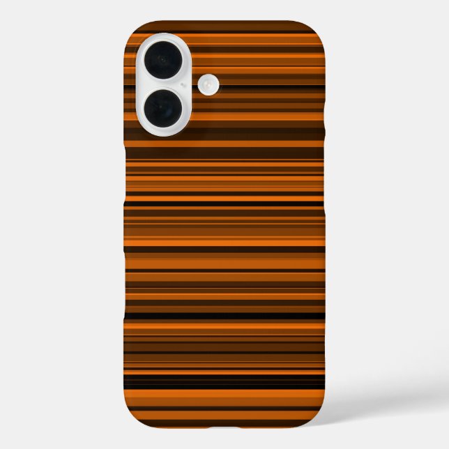 Orange Brown Black Stripes Case-Mate iPhone Hülle (Rückseite)