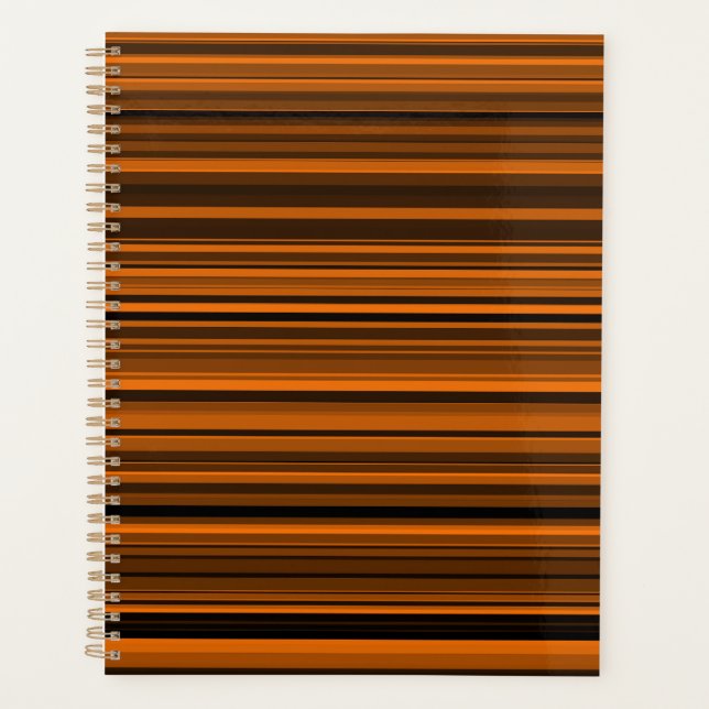 Orange Brown Black Stripes Planer (Vorderseite)