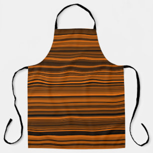 Orange Brown Black Stripes Schürze
