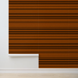 Orange Brown Black Stripes Tapete