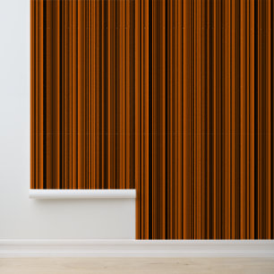 Orange Brown Black Stripes Tapete