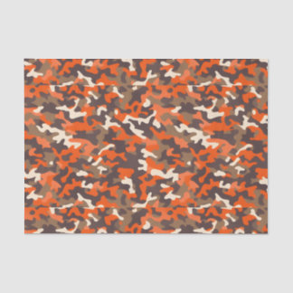 Orange & Brown Camouflage Seidenpapier