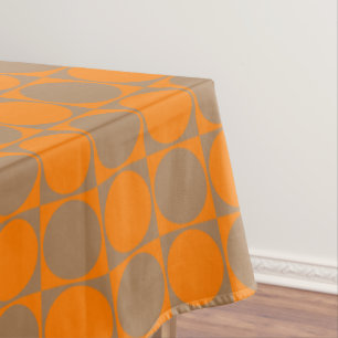 Orange & Brown Modern Design Tischdecke