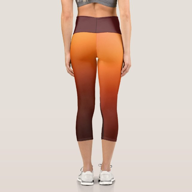 Orange & Brown Ombre Color Legierung Capris (Rückseite)