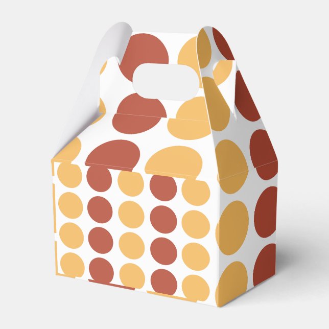 Orange Brown Polka Dot Pattern Geschenkschachtel (Vorderseite)