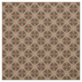 Orange Brown ScrollCircles gepolstertes grünes Mus Stoff