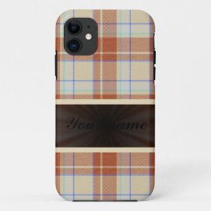 Orange Brown Tartan mit Ribbon Case-Mate iPhone Hülle