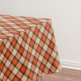 Orange Brown Tartan Pattern Tischdecke