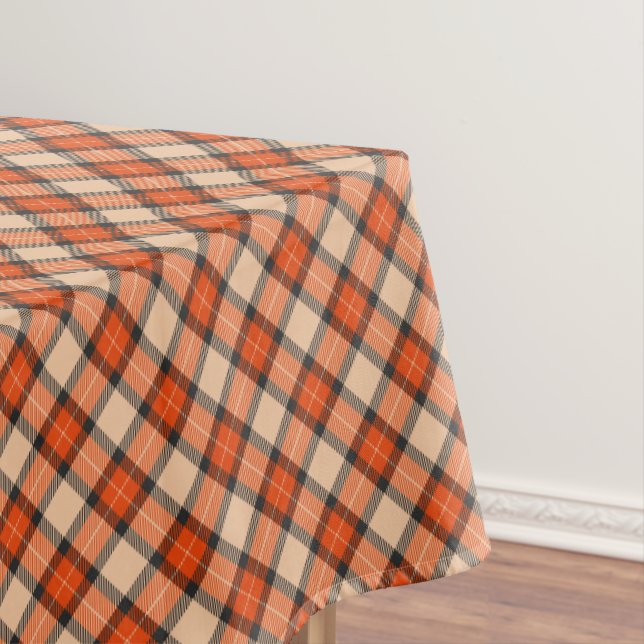 Orange Brown Tartan Pattern Tischdecke (Beispiel)