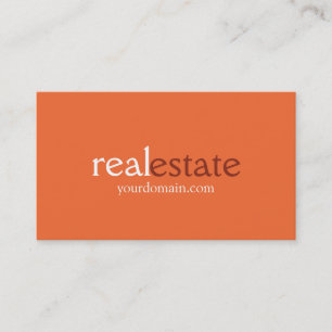 Orange Browny Real Anwesen Agent Business Card Visitenkarte