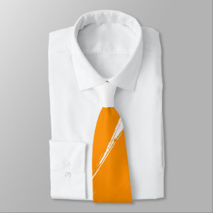 Orange Brush Moderner weißer Hintergrund Krawatte