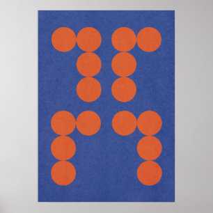 Orange Bubbles Poster