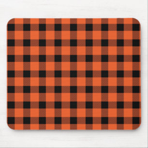 Orange Buffalo Country Lumberjack Kariert Mousepad