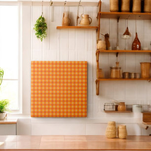 Orange Buffalo Kariert Holiday Fliese