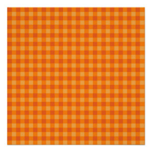 Orange Buffalo Kariert Holiday Poster